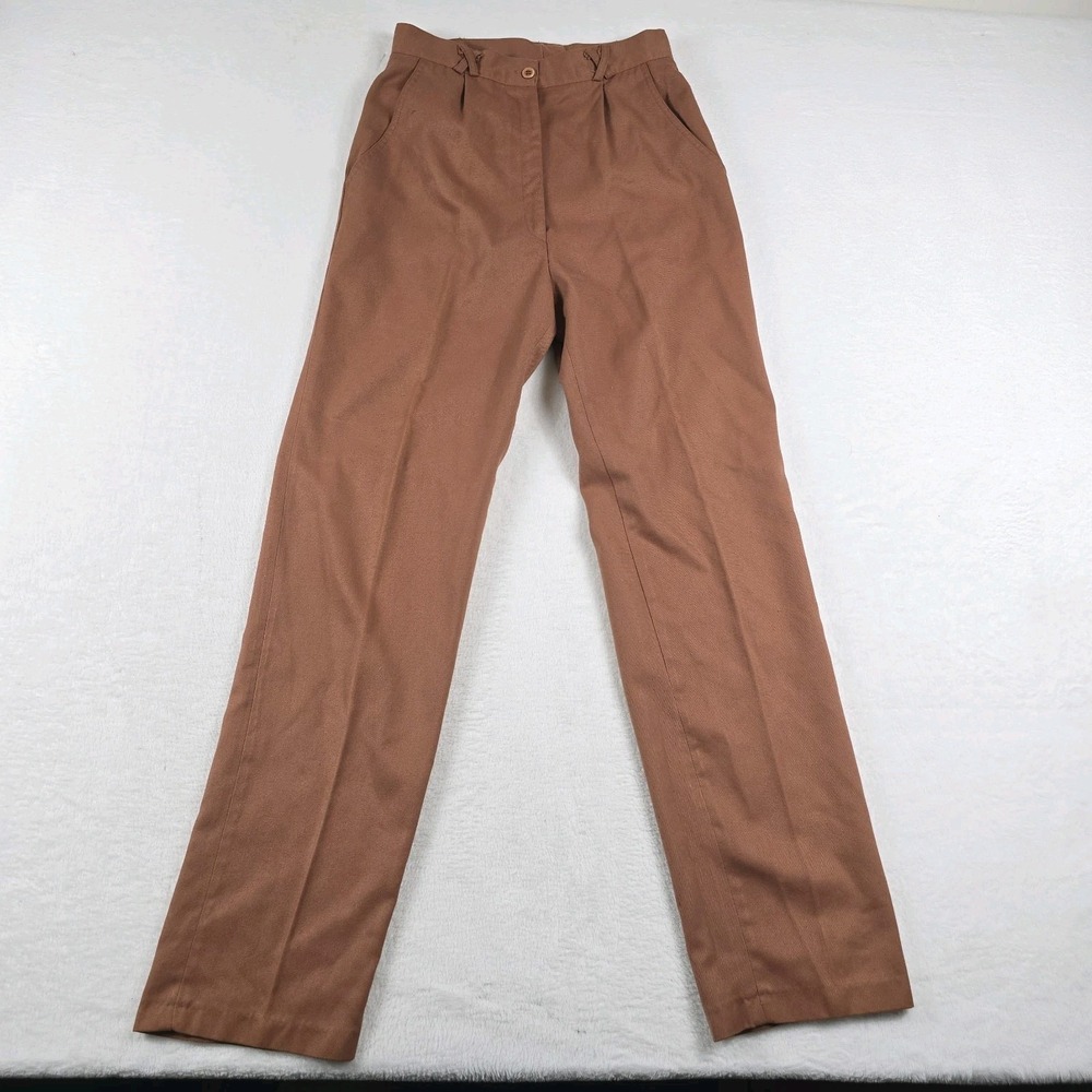 Vintage Skiva Int. Pants Womens 11/12 Dull Mauve Pink Pleated Chino High Rise